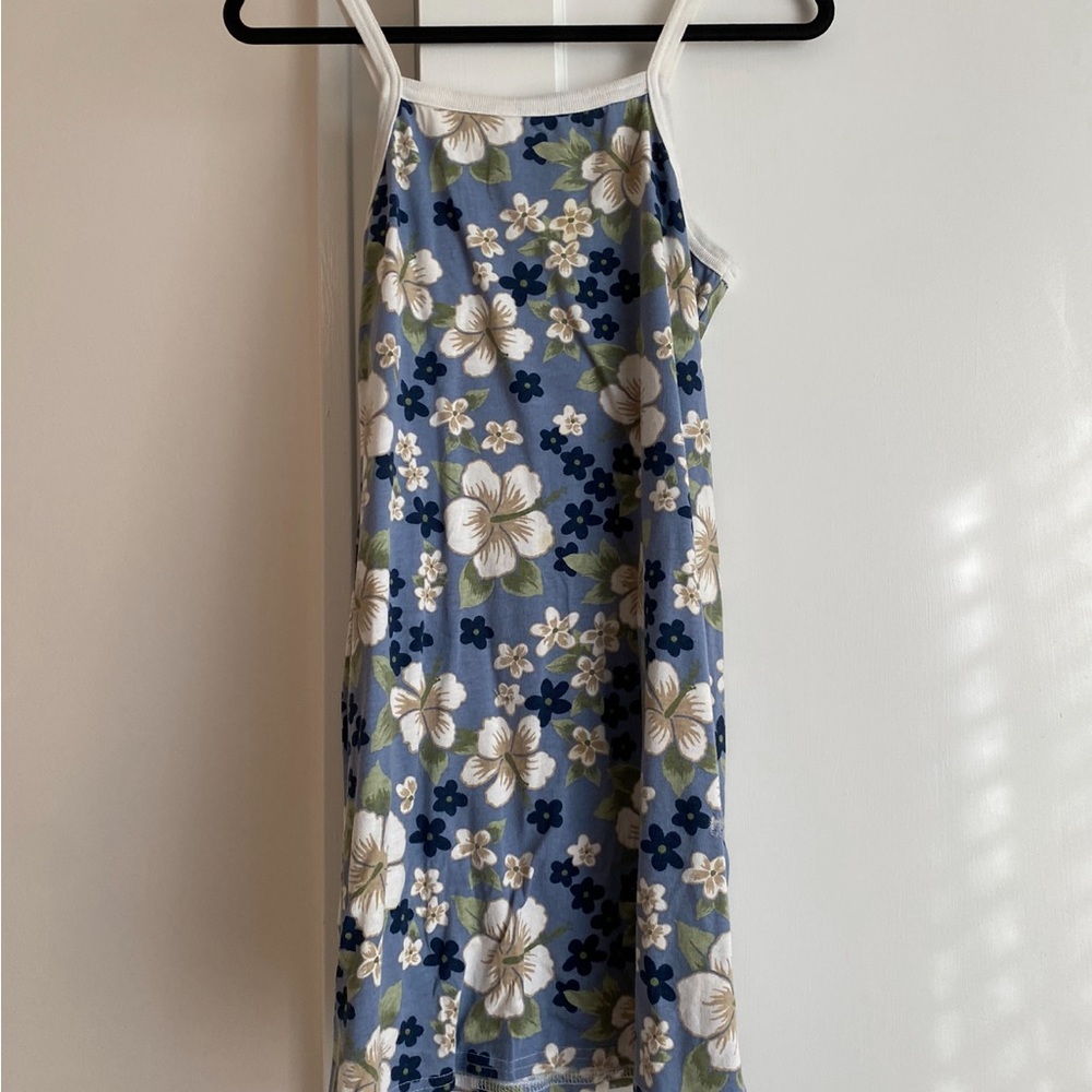 tropical hibiscus vintage mini dress